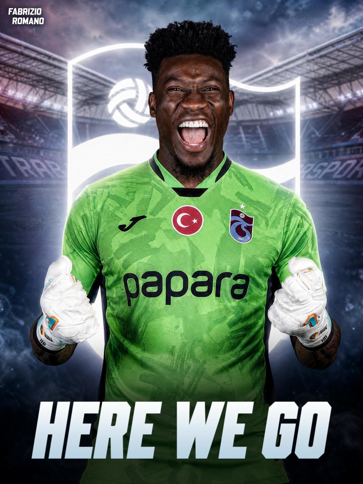 罗马诺：奥纳纳租借特拉布宗达口头协议 曼联门将不在计划内